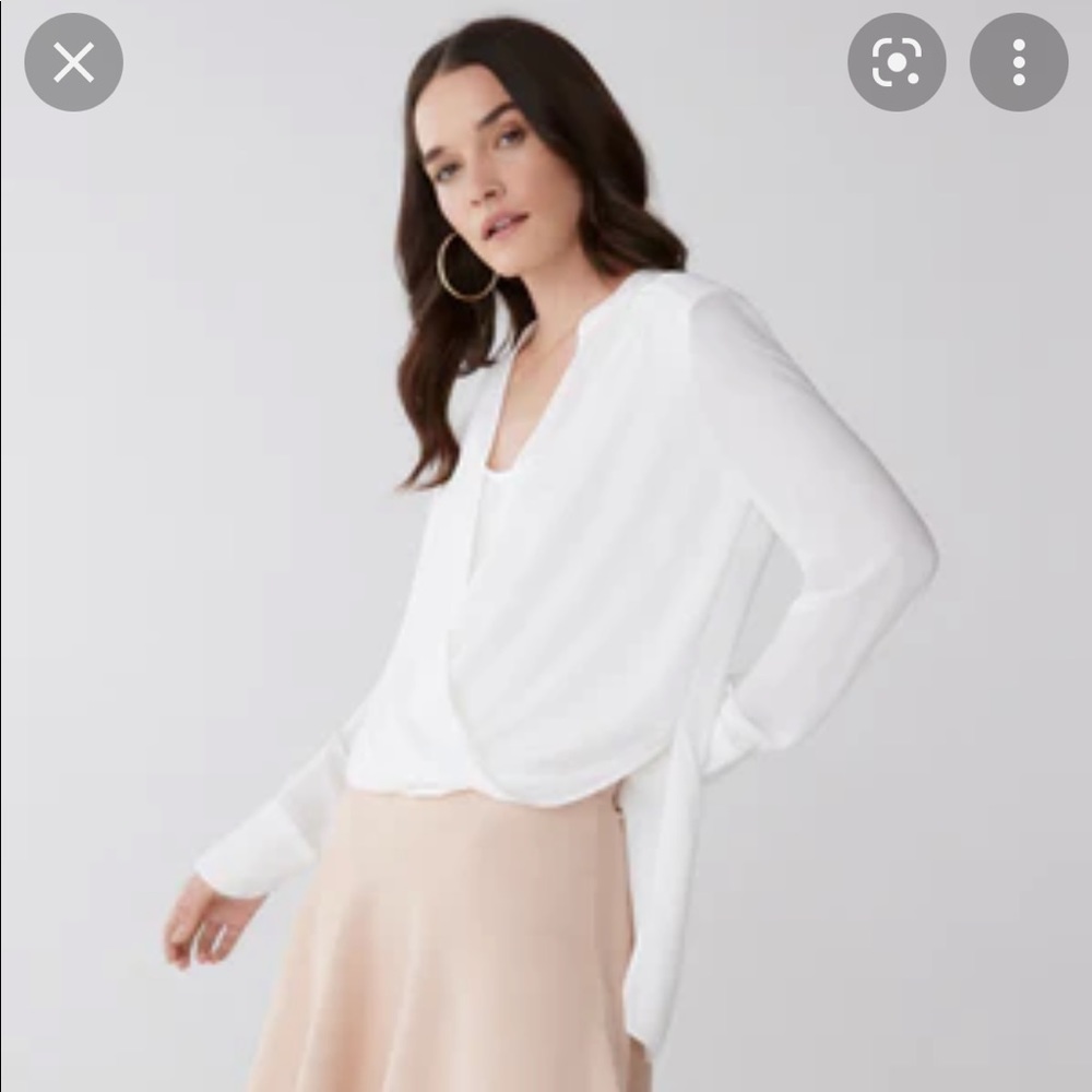 BCBGMAXAZRIA Jaklyn Draped Front Long Sleeve Blouse